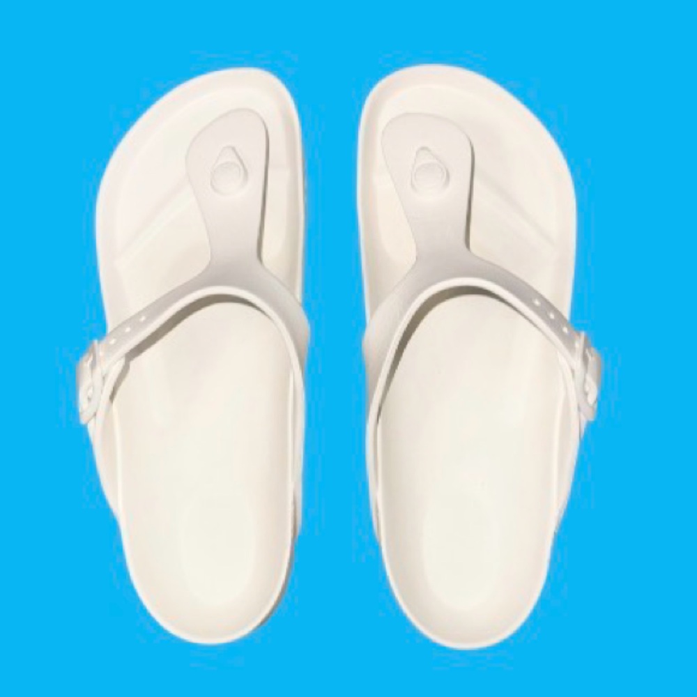 BIRKENSTOCK GIZEH Eva White rubber thong sandals women’s shoes size 38 7 8